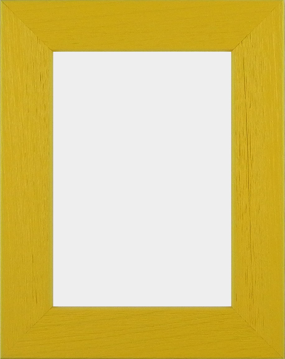 Solid Wood Scratched Grain Picture Frame Yellow
