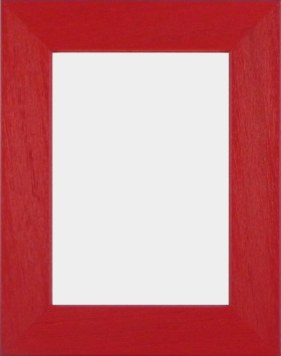 Solid Wood Scratched Grain Picture Frame Red