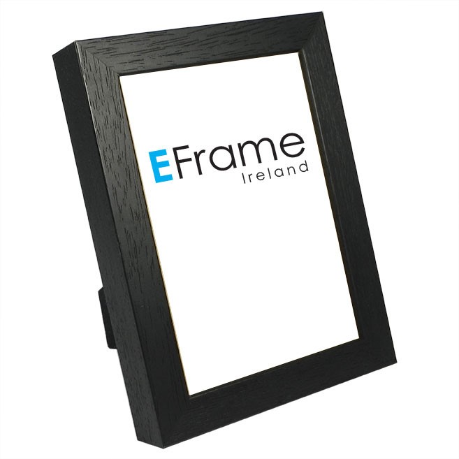 Photo Frame Black Open Grain
