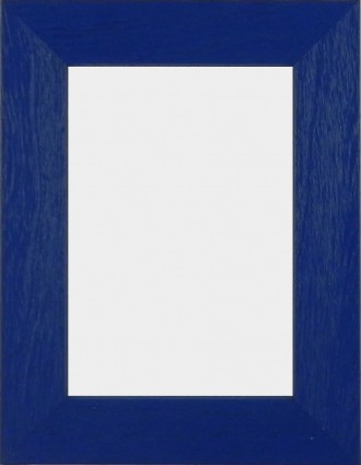Solid Wood Scratched Grain Picture Frame Blue