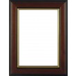 Picture Frame Dome Brown Medium Gold Line