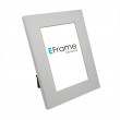 Photo Frame White Scratched Grain