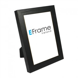 Photo Frame Black Open Grain