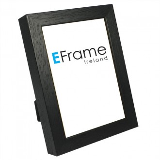 Photo Frame Black Open Grain